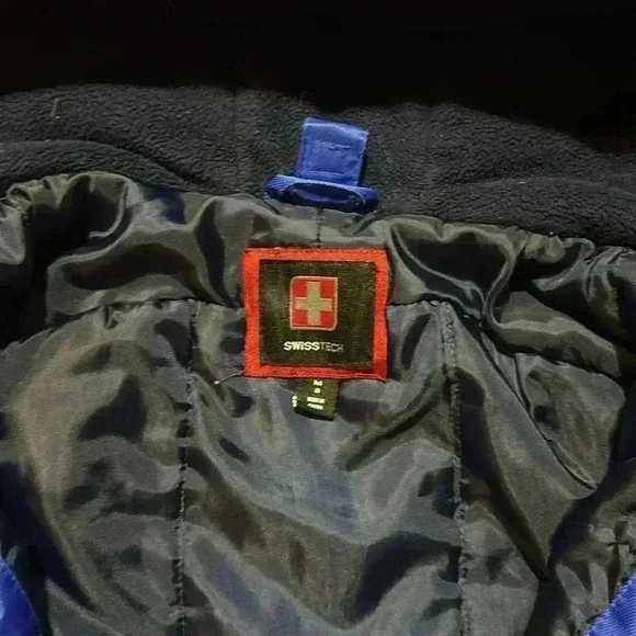 Swiss Tech Winter Coat Youth Boys or Girls Medium. Blue/Black - Picture 2 of 7